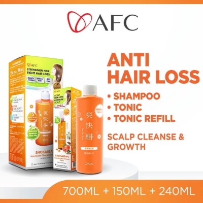 AFC Shokaigan Intensive Scalp Therapy Anti Hair Loss Pack Set ( Shampoo + Tonic + Tonic Refill) 1s image