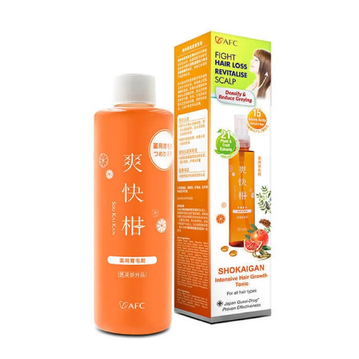 Shokaigan Intensive Hair Growth Tonic Anti-Hair Loss Scalp Care Spray + Refill 1s