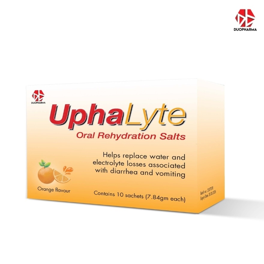 Oral Rehydration Salts Orange Flavour Sachet (Helps Replace Water & Electrolyte Losses) 10s