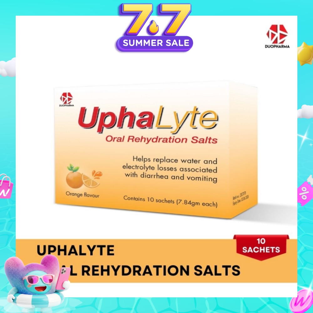 Oral Rehydration Salts Orange Flavour Sachet (Helps Replace Water & Electrolyte Losses) 10s