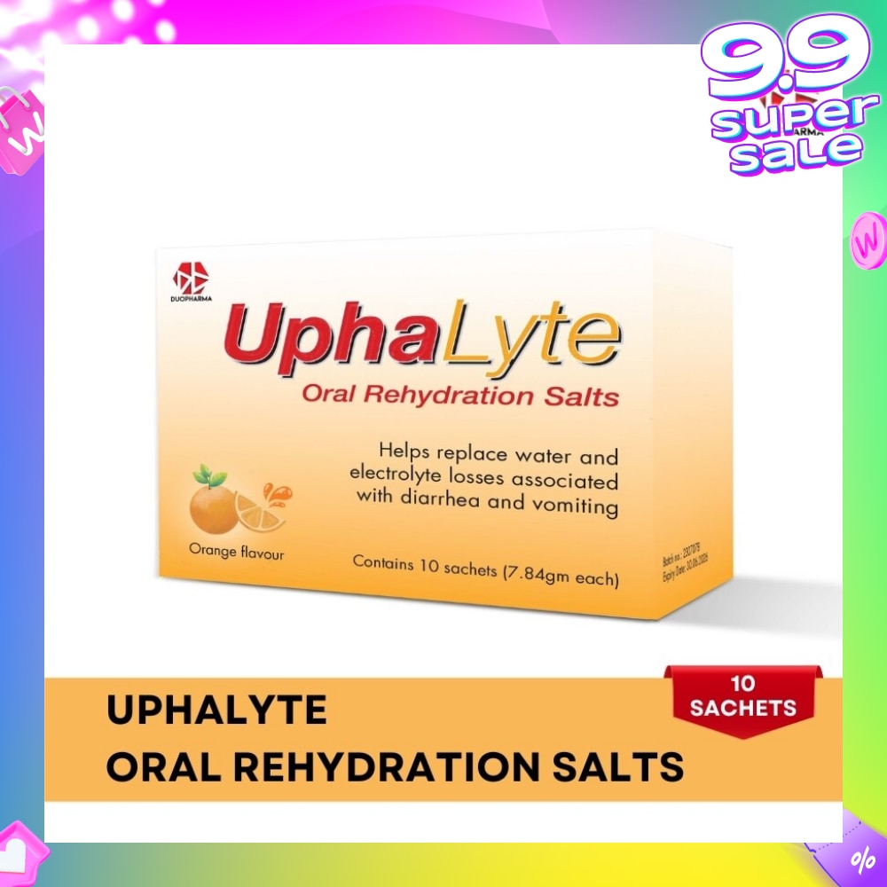 Oral Rehydration Salts Orange Flavour Sachet (Helps Replace Water & Electrolyte Losses) 10s