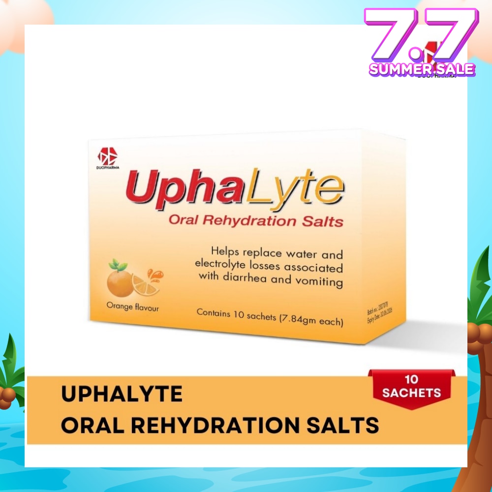 Oral Rehydration Salts Orange Flavour Sachet (Helps Replace Water & Electrolyte Losses) 10s
