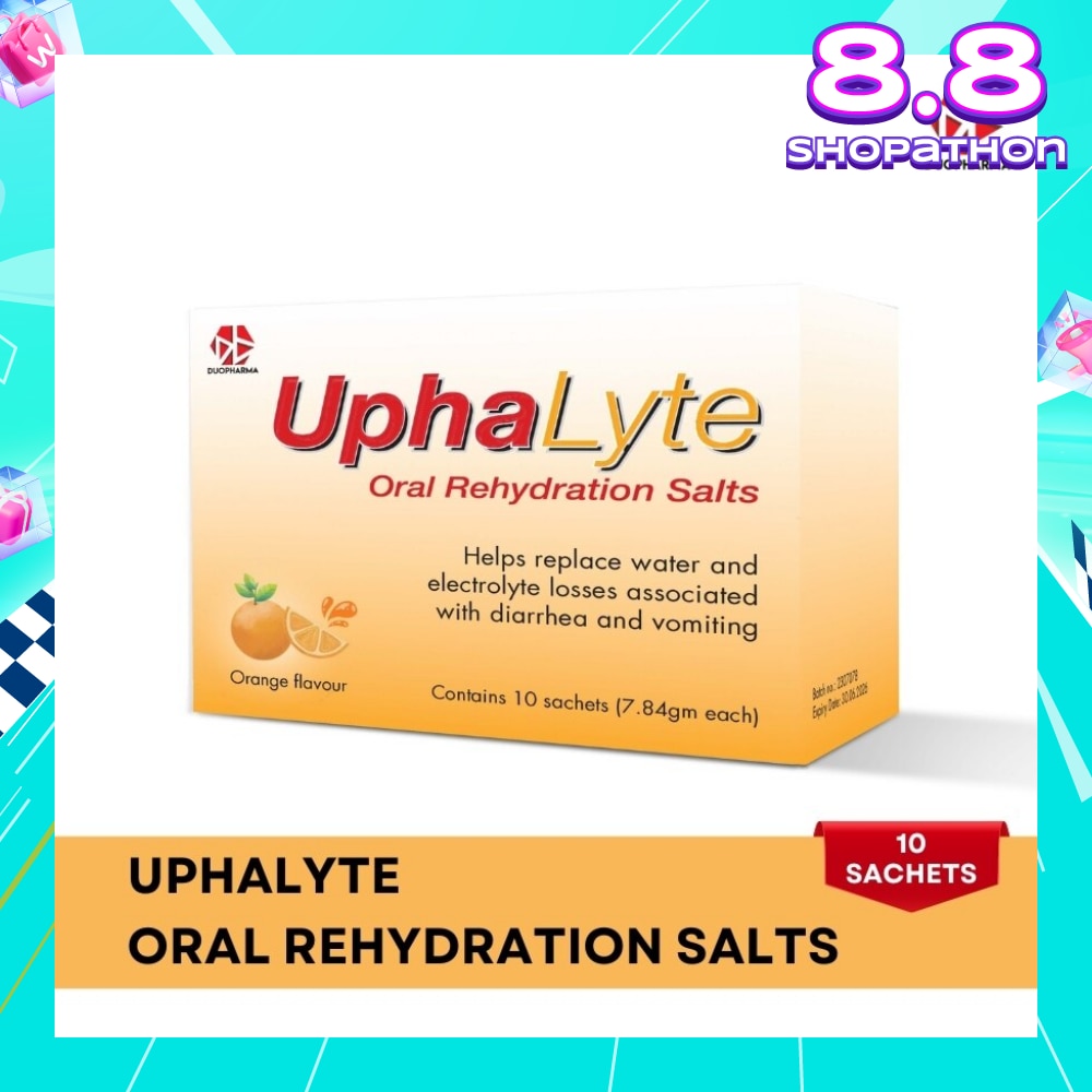 Oral Rehydration Salts Orange Flavour Sachet (Helps Replace Water & Electrolyte Losses) 10s