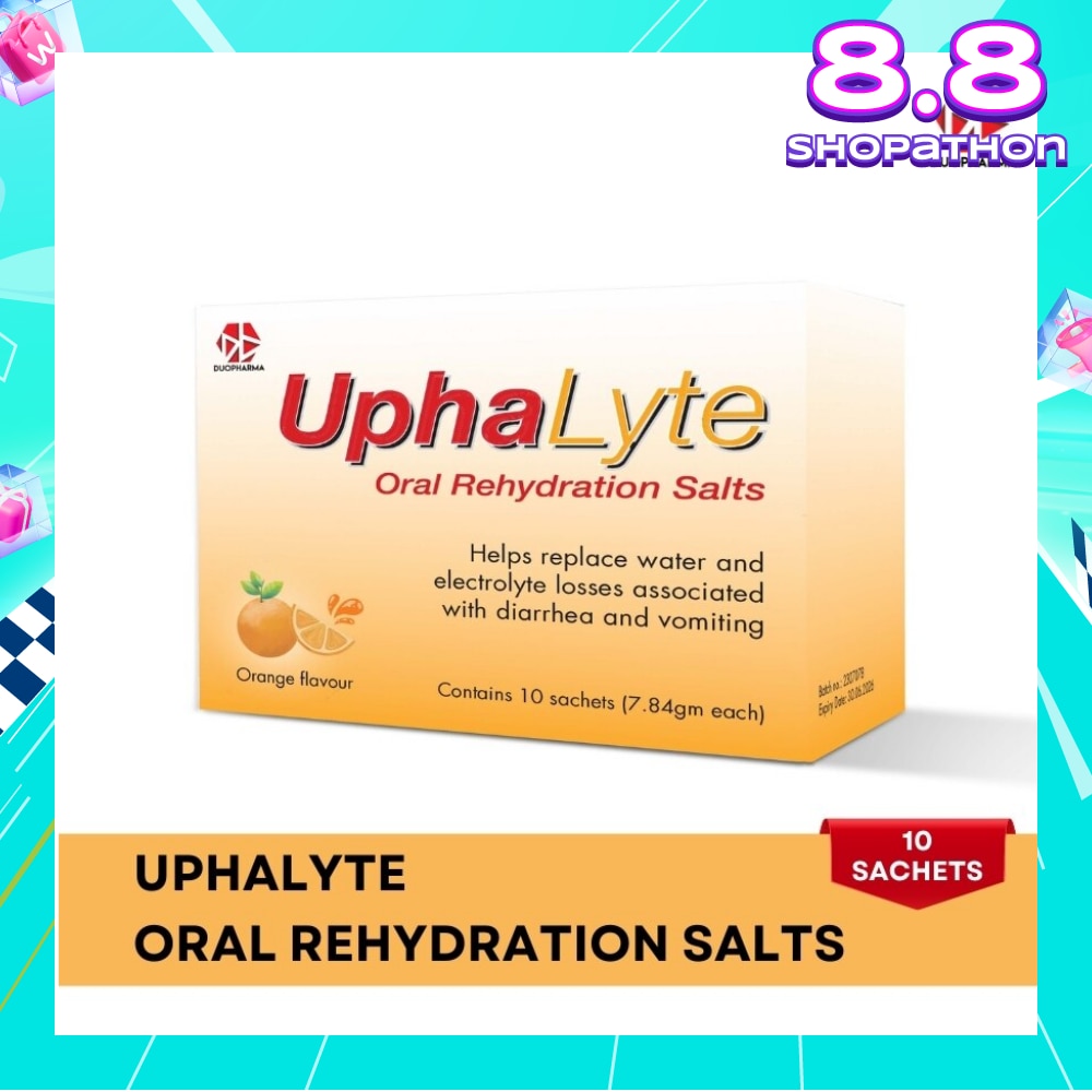 Oral Rehydration Salts Orange Flavour Sachet (Helps Replace Water & Electrolyte Losses) 10s