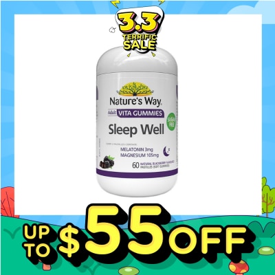 NATURES WAY Sleep Well Adult Vita Blackberry Soft Gummies (Sugar-Free) 60s