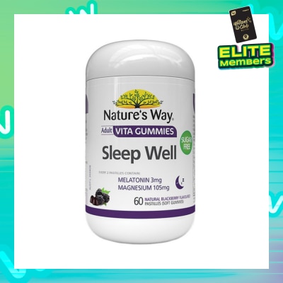 NATURES WAY Sleep Well Adult Vita Blackberry Soft Gummies (Sugar-Free) 60s