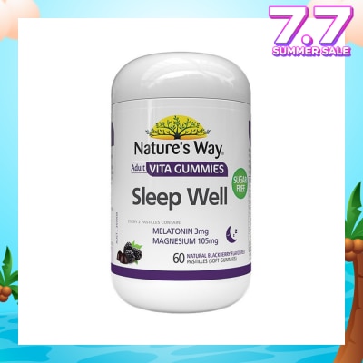 NATURES WAY Sleep Well Adult Vita Blackberry Soft Gummies (Sugar-Free) 60s
