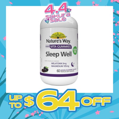 NATURES WAY - Sleep Well Adult Vita Blackberry Soft Gummies (Sugar-Free) 60s