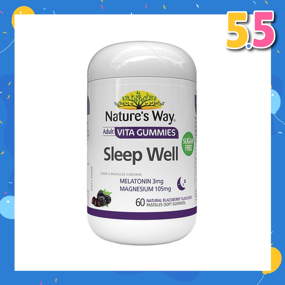 Sleep Well Adult Vita Blackberry Soft Gummies (Sugar-Free) 60s