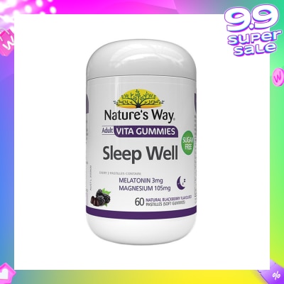 NATURES WAY Sleep Well Adult Vita Blackberry Soft Gummies (Sugar-Free) 60s
