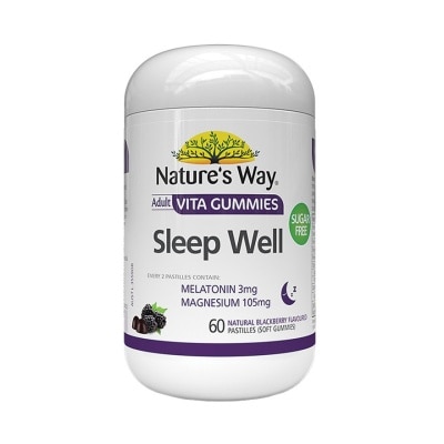 NATURES WAY Sleep Well Adult Vita Blackberry Soft Gummies (Sugar-Free) 60s