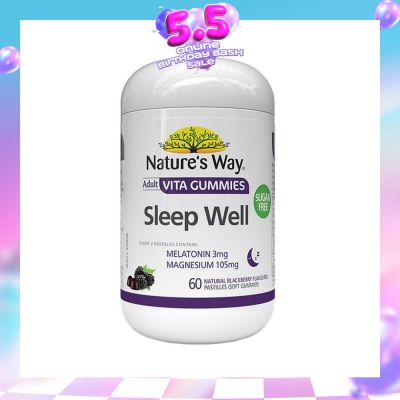 NATURES WAY - Sleep Well Adult Vita Blackberry Soft Gummies (Sugar-Free) 60s (Expiry: Mar`2027)