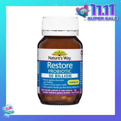 NATURES WAY Restore Probiotic 50 Billion Hard Capsule (Help Enhance Healthy Digestive System Function) 30s