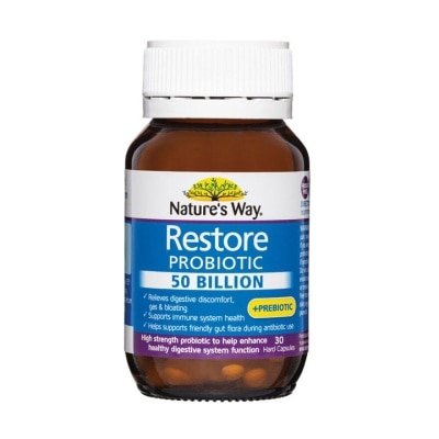 NATURES WAY Restore Probiotic 50 Billion Hard Capsule (Help Enhance Healthy Digestive System Function) 30s