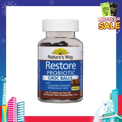 NATURES WAY Restore Probiotic Choc Ball 60s