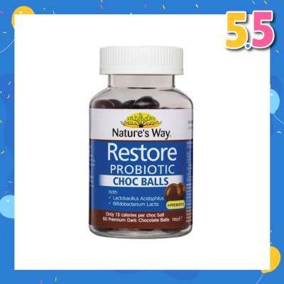 NATURES WAY Restore Probiotic Choc Ball 60s