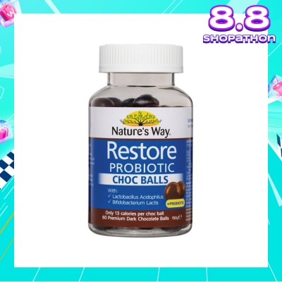 NATURES WAY Restore Probiotic Choc Ball 60s