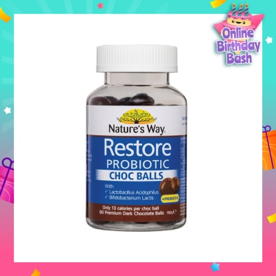 NATURES WAY Restore Probiotic Choc Ball 60s