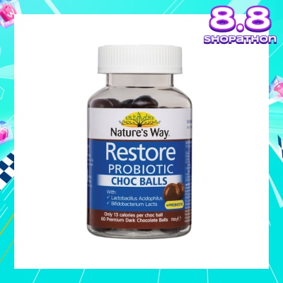 NATURES WAY Restore Probiotic Choc Ball 60s
