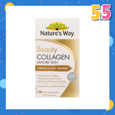 NATURES WAY Beauty Collagen Mature Skin Coated Tablet (For Enhance Collagen Formation & Improve Skin Elasticity & Firmness) 120s
