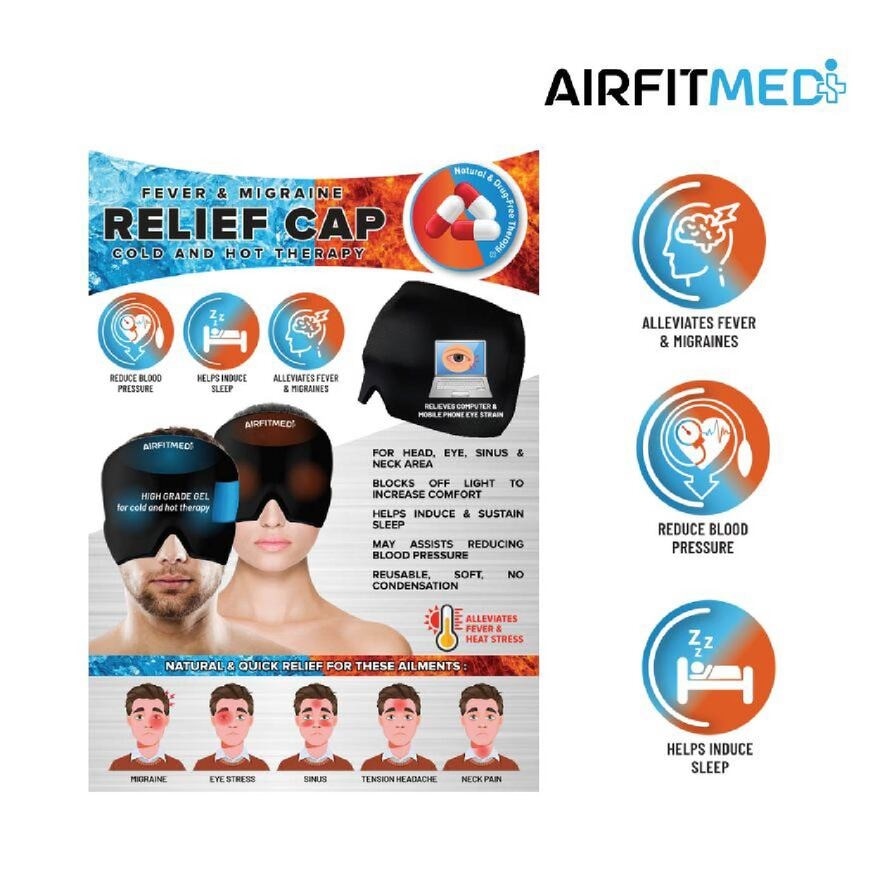 Medi Cold/ Hot Therapy Headache & Migraine Relief Cap 1s