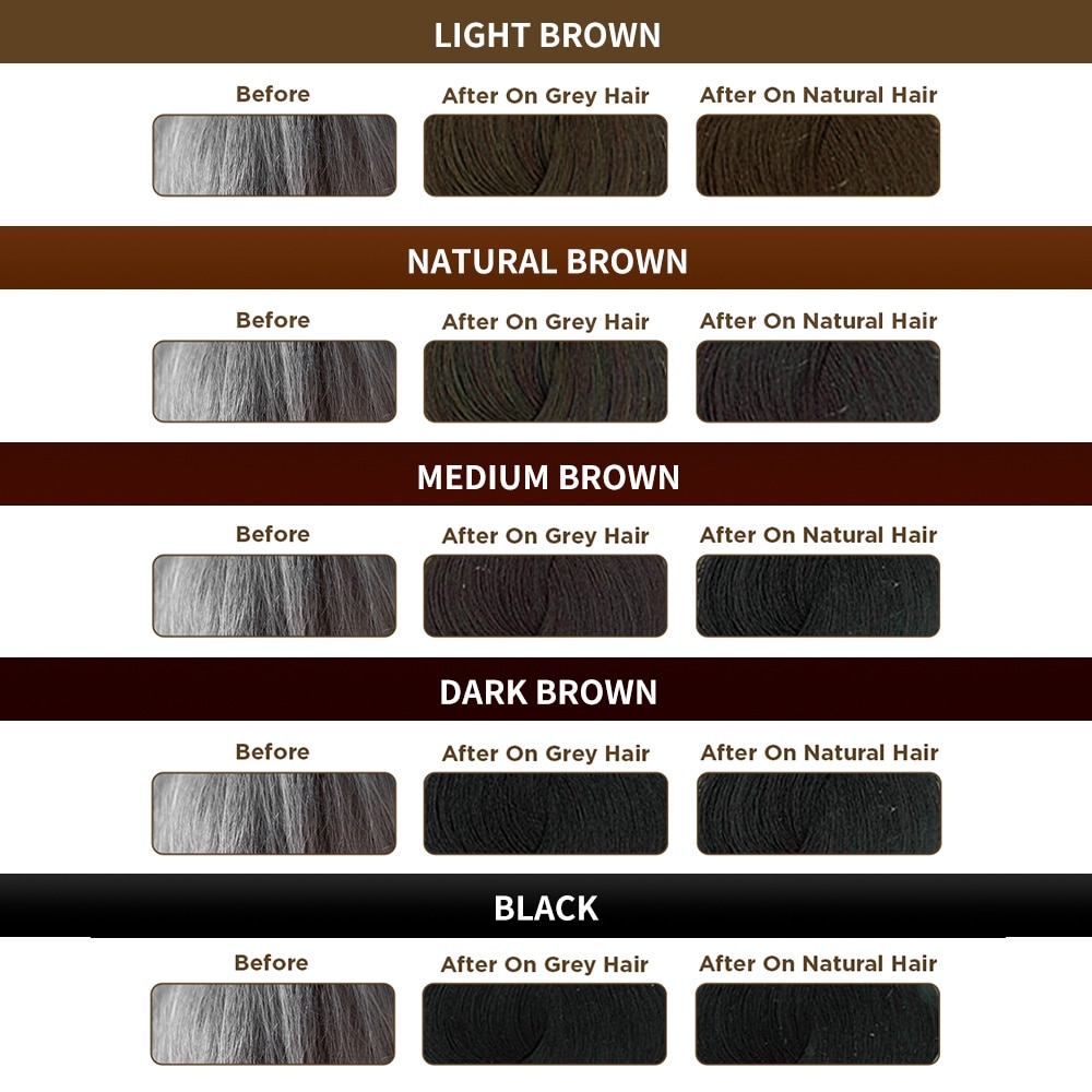 Medicinal Herbal Hair Colour Medium Brown (For Grey Hair Coverage) 60g