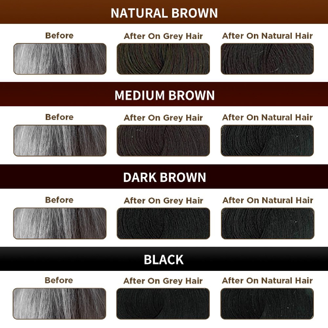 Medicinal Herbal Hair Colour Medium Brown (For Grey Hair Coverage) 60g