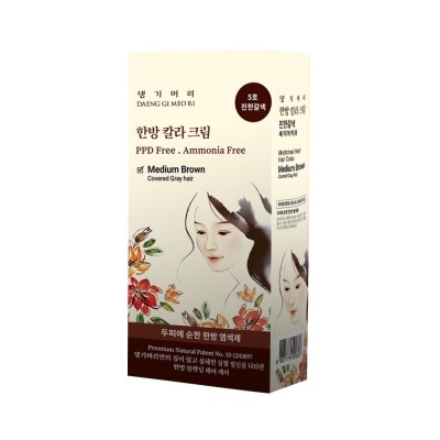 DAENG GI MEO RI Medicinal Herbal Hair Colour Medium Brown (For Grey Hair Coverage) 60g
