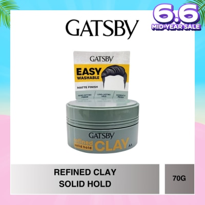 GATSBY Refined Clay Solid Hold (Easy Washable & Matte Finish) 70g
