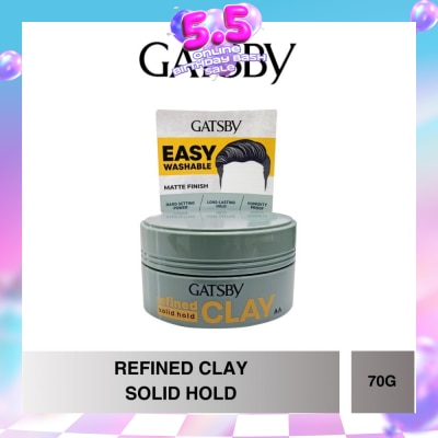 GATSBY - Refined Clay Solid Hold (Easy Washable & Matte Finish) 70g