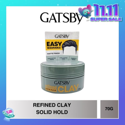 GATSBY Refined Clay Solid Hold (Easy Washable & Matte Finish) 70g