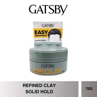 GATSBY Refined Clay Solid Hold (Easy Washable & Matte Finish) 70g