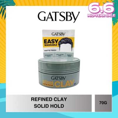 GATSBY Refined Clay Solid Hold (Easy Washable & Matte Finish) 70g