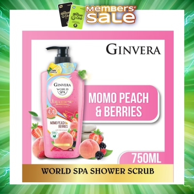 GINVERA - World Spa Shower Scrub Momo Peach & Berries 750ml