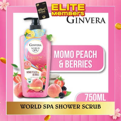 GINVERA World Spa Shower Scrub Momo Peach & Berries 750ml