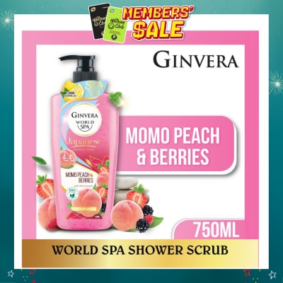 GINVERA - World Spa Shower Scrub Momo Peach & Berries 750ml