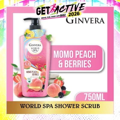 GINVERA - World Spa Shower Scrub Momo Peach & Berries 750ml image