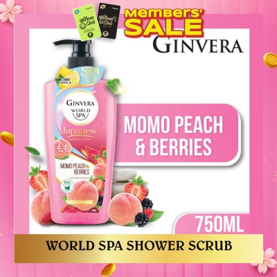 GINVERA World Spa Shower Scrub Momo Peach & Berries 750ml