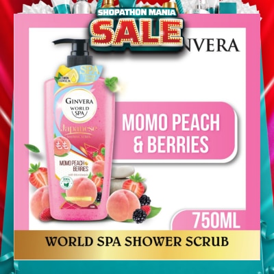 GINVERA - World Spa Shower Scrub Momo Peach & Berries 750ml