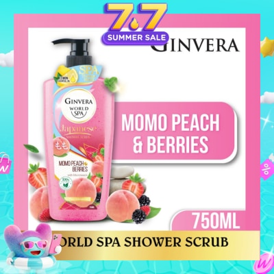 GINVERA - World Spa Shower Scrub Momo Peach & Berries 750ml