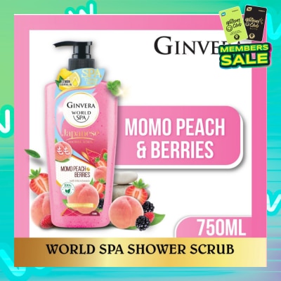 GINVERA World Spa Shower Scrub Momo Peach & Berries 750ml
