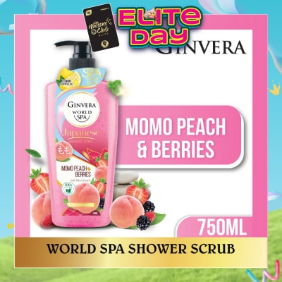 GINVERA - World Spa Shower Scrub Momo Peach & Berries 750ml