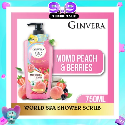 GINVERA - World Spa Shower Scrub Momo Peach & Berries 750ml image