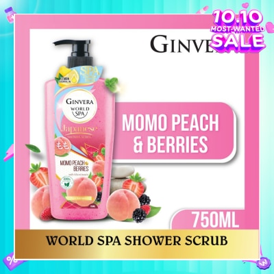 GINVERA World Spa Shower Scrub Momo Peach & Berries 750ml