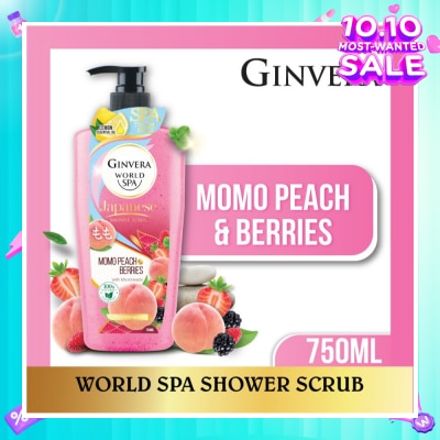 GINVERA World Spa Shower Scrub Momo Peach & Berries 750ml