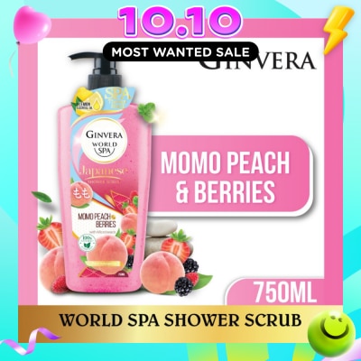 GINVERA World Spa Shower Scrub Momo Peach & Berries 750ml image