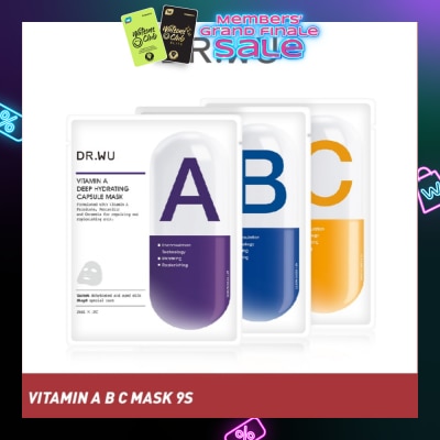 DR. WU Vitamin A B & C Capsule Mask Set (For Repair, Relief & Brightening) 9s