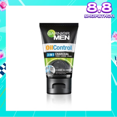 GARNIER MEN MEN Oil Control 3-in-1 Charcoal Foam (Oil Control) 100ml