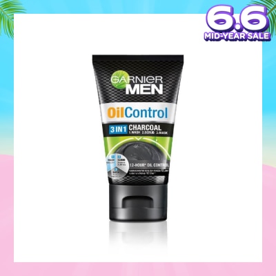 GARNIER MEN MEN Oil Control 3-in-1 Charcoal Foam (Oil Control) 100ml