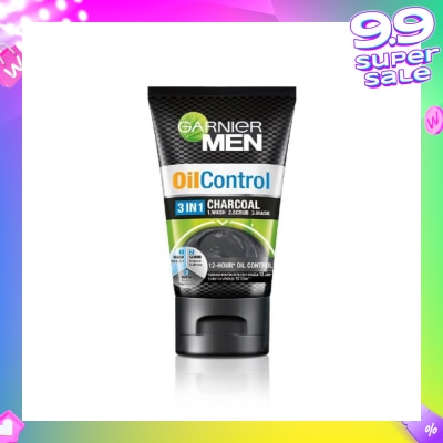 GARNIER MEN MEN Oil Control 3-in-1 Charcoal Foam (Oil Control) 100ml